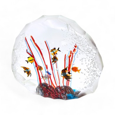 TIRRENO | Aquarium tropical | Sculpture design | Verre forgé | Murano-Store