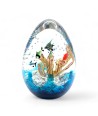 ADRIATICO | MEDIANO acuario oval con peces tropicales | Cristal de Murano | Murano-Store