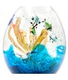 ADRIATICO | MEDIANO acuario oval con peces tropicales | Cristal de Murano | Murano-Store