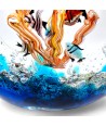 LIGURE | Aquarium avec poissons TROPICAUX | Verre Murano | Murano-Store