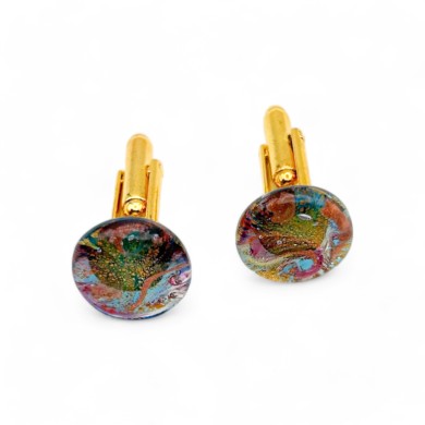 GIOVANNI | Cufflinks with Avventurina | Murano Store