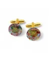 GIOVANNI | Botões de punho com Avventurina | Murano Store