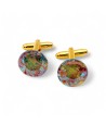 GIOVANNI | Cufflinks with Avventurina | Murano Store