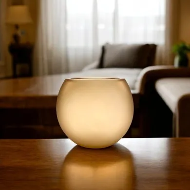 IVONNE | Vaso de Cetim Âmbar | Vidro Murano | Murano-Store