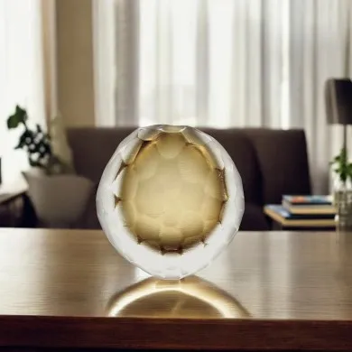 TOLEDO | Bernstein Glasvase untergetaucht | Murano-Store