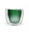 MONTERO - Vase VERT forgé et immergé en verre de Murano