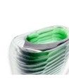 MONTERO - Vaso battuto e sommerso VERDE in vetro di Murano