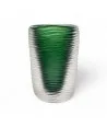 MONTERO - Vase VERT forgé et immergé en verre de Murano