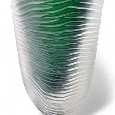 MONTERO - Jarrón VERDE forjado y sumergido en cristal de Murano