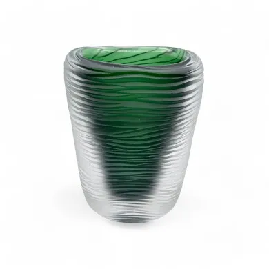 MONTERO - Jarrón VERDE forjado y sumergido en cristal de Murano