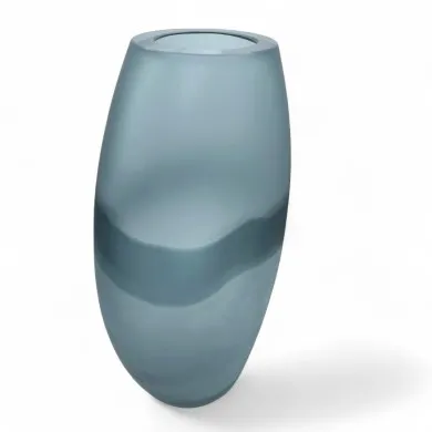 DAKOTA - Florero moderno de vidrio gris "Segreti" de Formia