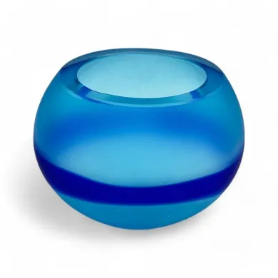 DAKOTA - Florero moderno de vidrio aguamarina "Segreti" de Formia