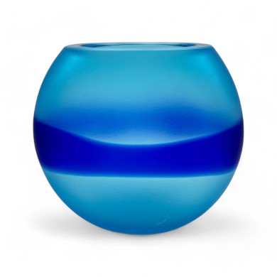 DAKOTA - Vase en verre moderne aigue-marine"Segreti" par Formia