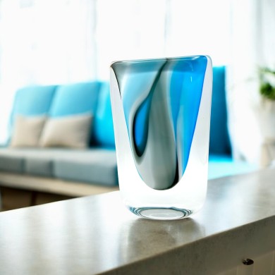 ONDA - Sommerso glass vase by Formia