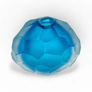 TOLEDO - Vase design aigue-marine forgé Sommerso par Formia