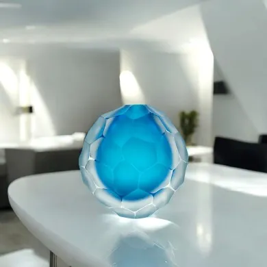 TOLEDO - Sommerso geschmiedete Aquamarin-Designvase von Formia
