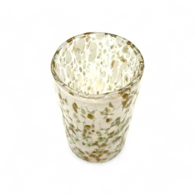 FANTASY | Set de 6 copas de licor | Blanco y Oro | Murano Store