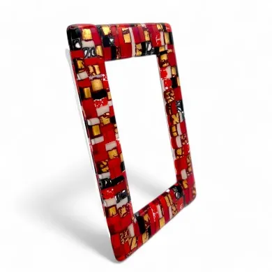 ISTANTI | Porta-retratos Vermelho | Mosaico de vidro | Murano-Store