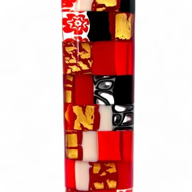 ISTANTI | Porta-retratos Vermelho | Mosaico de vidro | Murano-Store