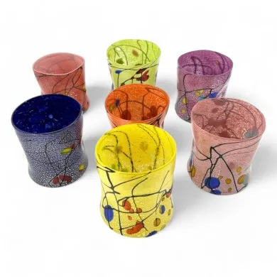 POLLOCK | Goti de Fornasa con Foglia Argento | Murano-Store