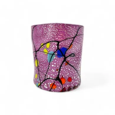 POLLOCK | Goti de Fornasa con Foglia Argento | Murano-Store