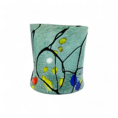 POLLOCK | Goti de Fornasa con Foglia Argento | Murano-Store