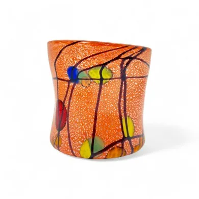 POLLOCK | Goti de Fornasa con Foglia Argento | Murano-Store