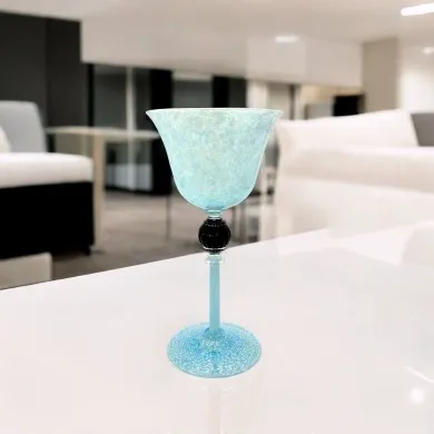 AMALFI | Copa de cóctel | vidrio azul pastel | Murano Store