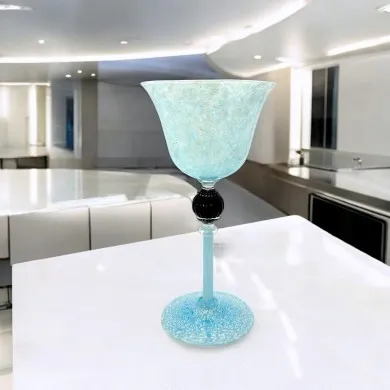 AMALFI | Gobelet à cocktail | verre bleu pastel | Murano Store