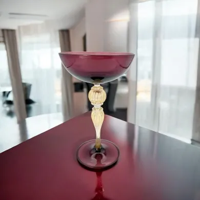 BASTIA - Tipetto aus mundgeblasenem Glas in Amethyst