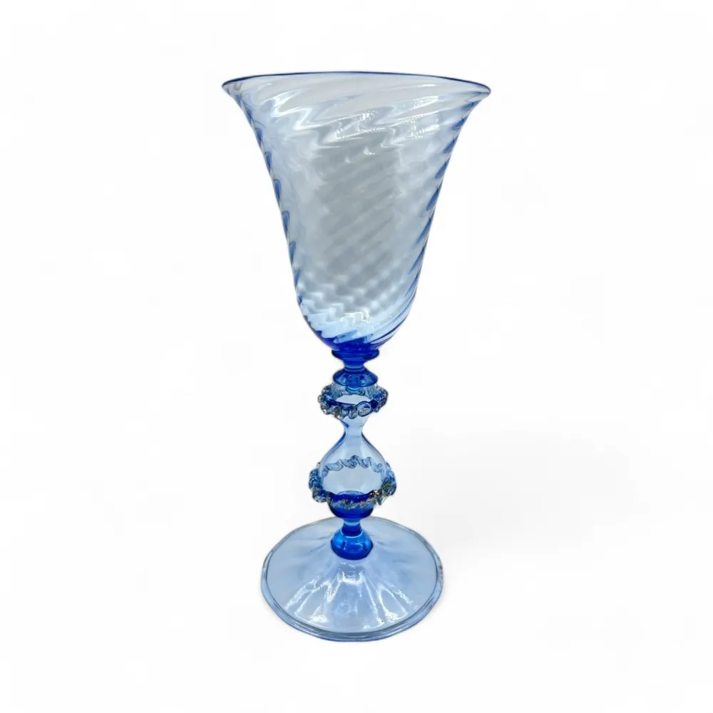 GRAN CANAL | Cálice colecionável azul claro | Tipetti | Murano-Store
