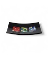 PITAGORA | Black tray with artistic mosaic | Murano-Store