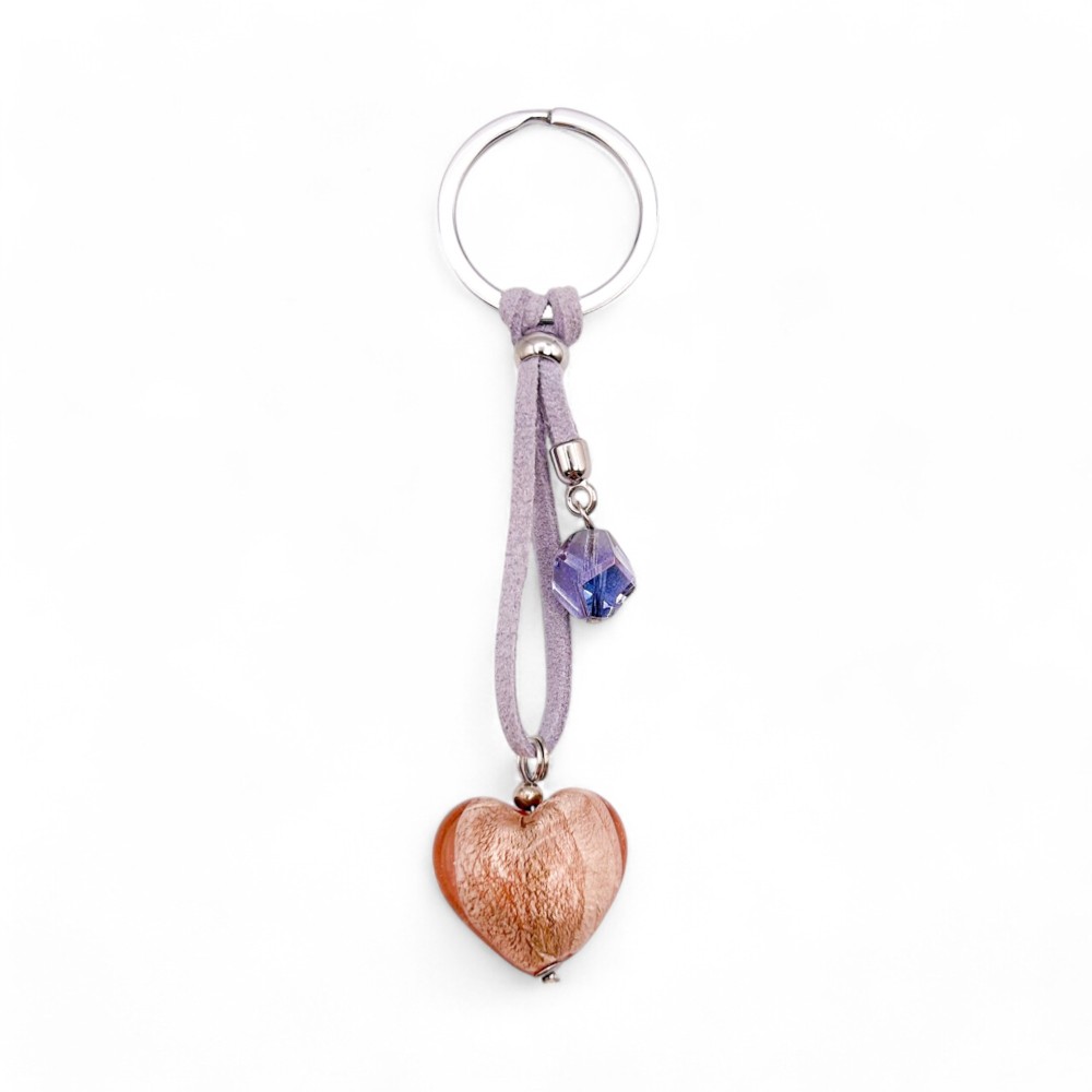 CŒUR | Porte-clés avec pendentif | Verre de Murano | Murano-Store