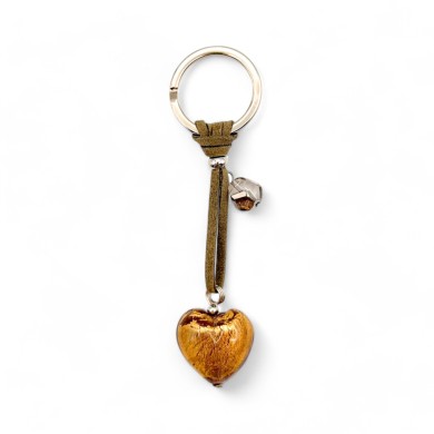 HEART | Porta-chaves com pingente | Vidro Murano | Murano-Store