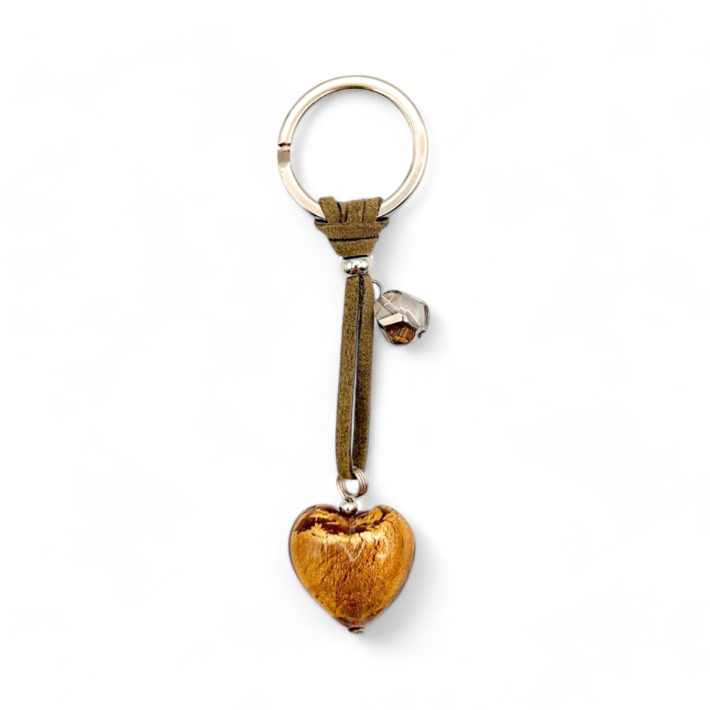 HEART | Keychain with Pendant | Murano Glass | Murano-Store