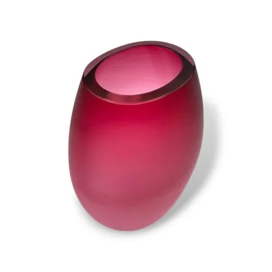 IVONNE | Satin Oval Vase | Murano-Store