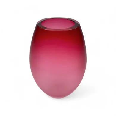 IVONNE | Satin Oval Vase | Murano-Store