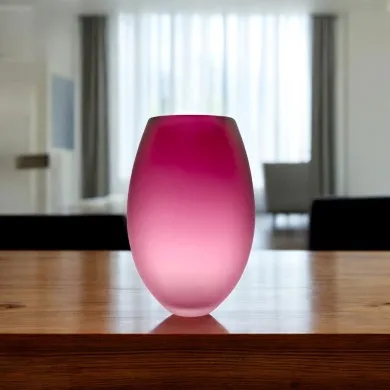 IVONNE | Satin Oval Vase | Murano-Store