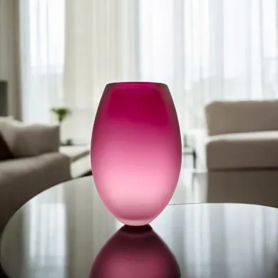 IVONNE | Satin Oval Vase | Murano-Store
