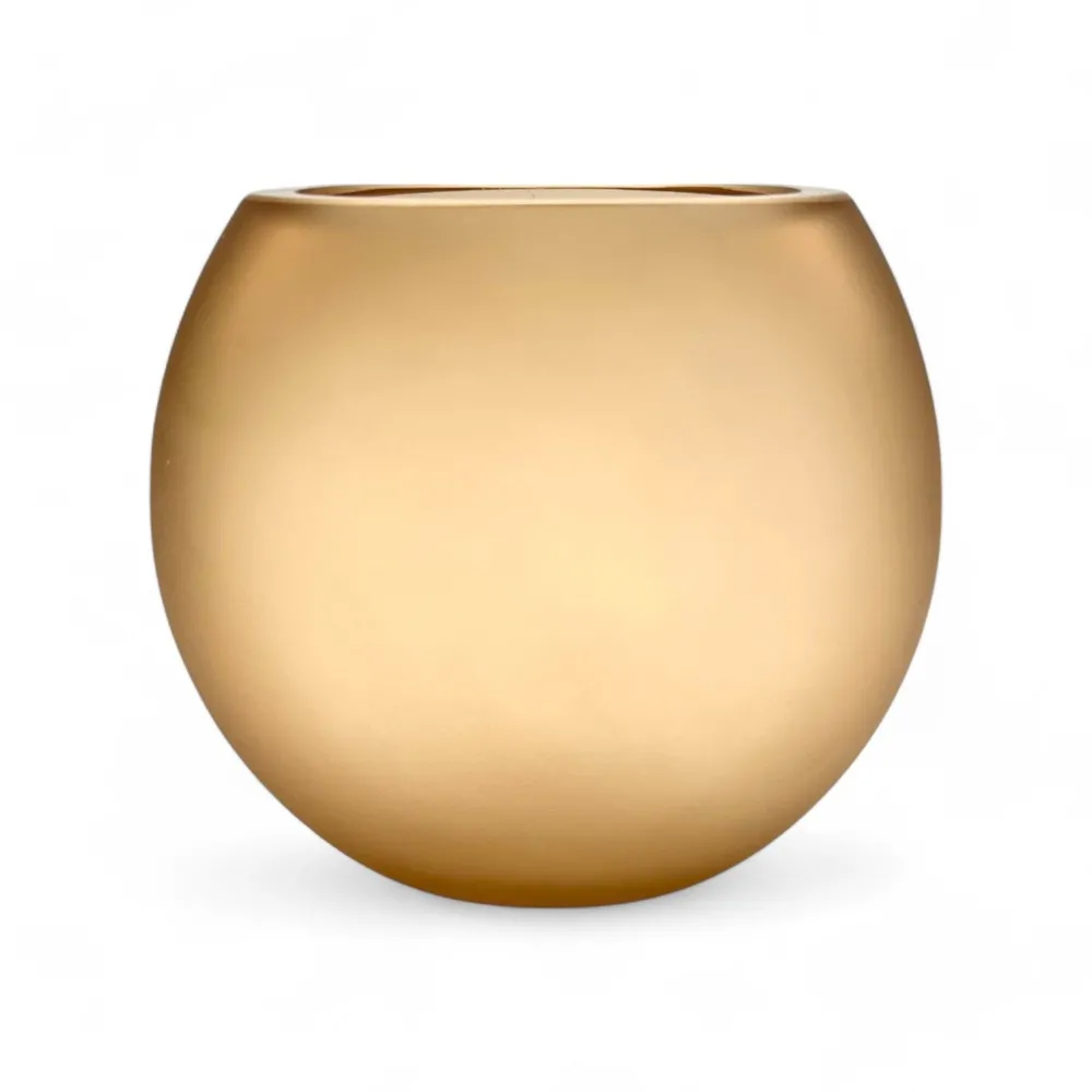 IVONNE | Jarrón Ámbar Satinado | Murano Glass | Murano-Store