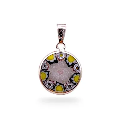 ECLIPSE | Colgantes Murrina Blanco y Negro | Murano-Store