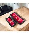 CAMPIELLO | Centro de mesa vermelho com folha de ouro | Murano-Store
