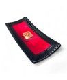 CAMPIELLO | Centro de mesa vermelho com folha de ouro | Murano-Store