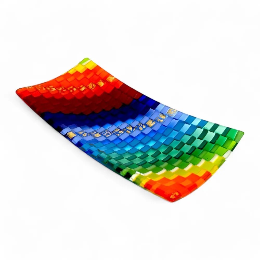 IRIDE | Bandeja mosaico decorativo multicolor | Murano-Store