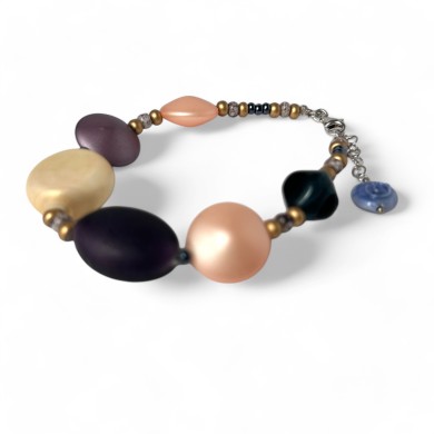 JENNA | Pulsera con cuentas de raso | Murano-Store