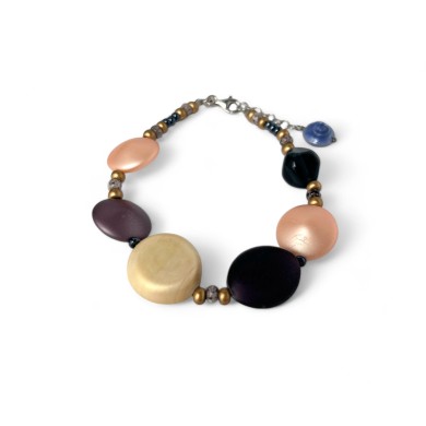 JENNA | Pulsera con cuentas de raso | Murano-Store