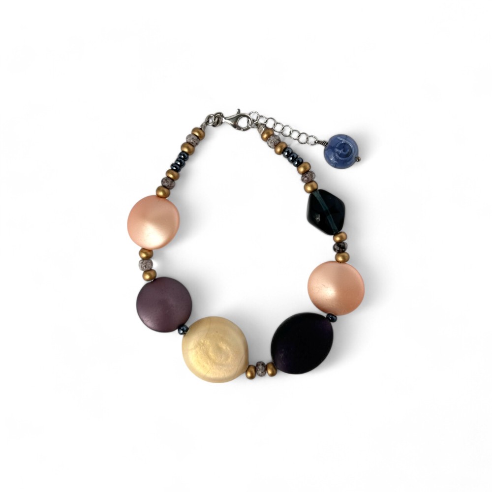 JENNA | Pulsera con cuentas de raso | Murano-Store