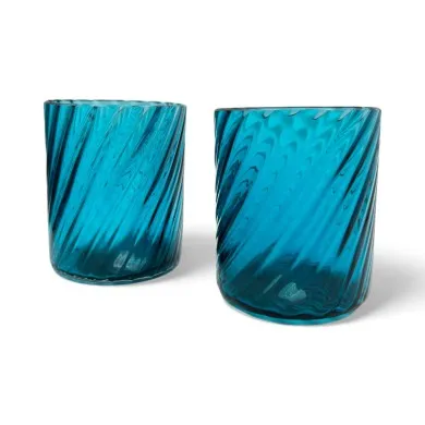 TORCELLO | Vasos de Mesa Azules | Murano-Store