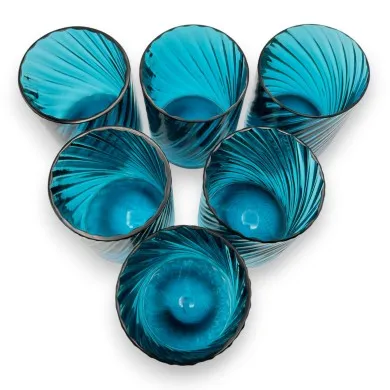 TORCELLO | Vasos de Mesa Azules | Murano-Store
