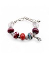 REBECCA | Pulsera con cuentas y colgantes | Color Rojo | Murano-Store